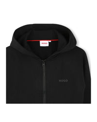 Gilet de survêtement à capuche en coton - Black