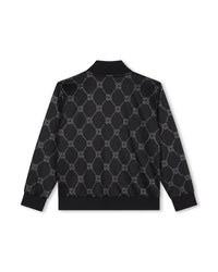 Veste de survêtement à imprimé monogramme en molleton - Black