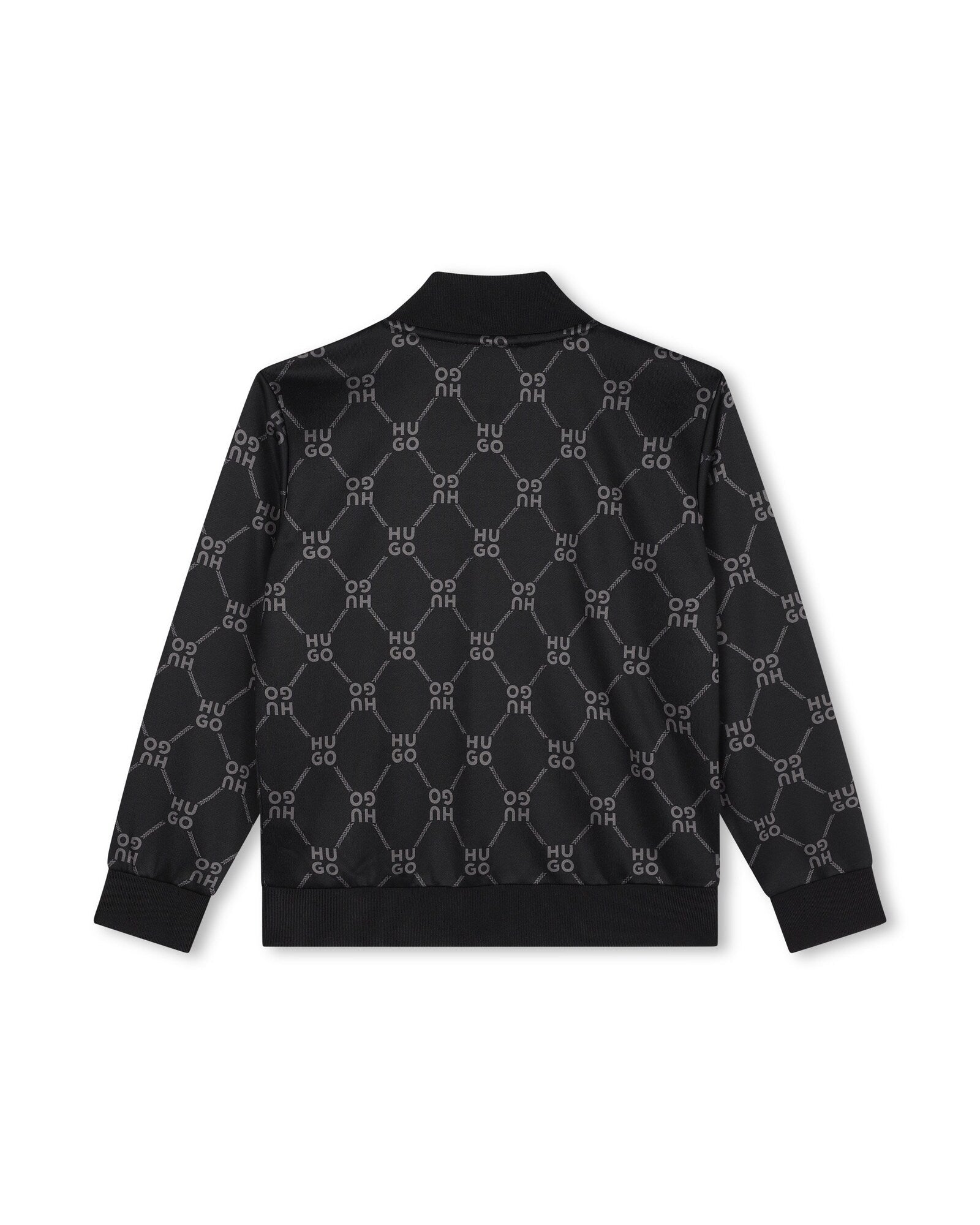 Veste de survêtement à imprimé monogramme en molleton - Black