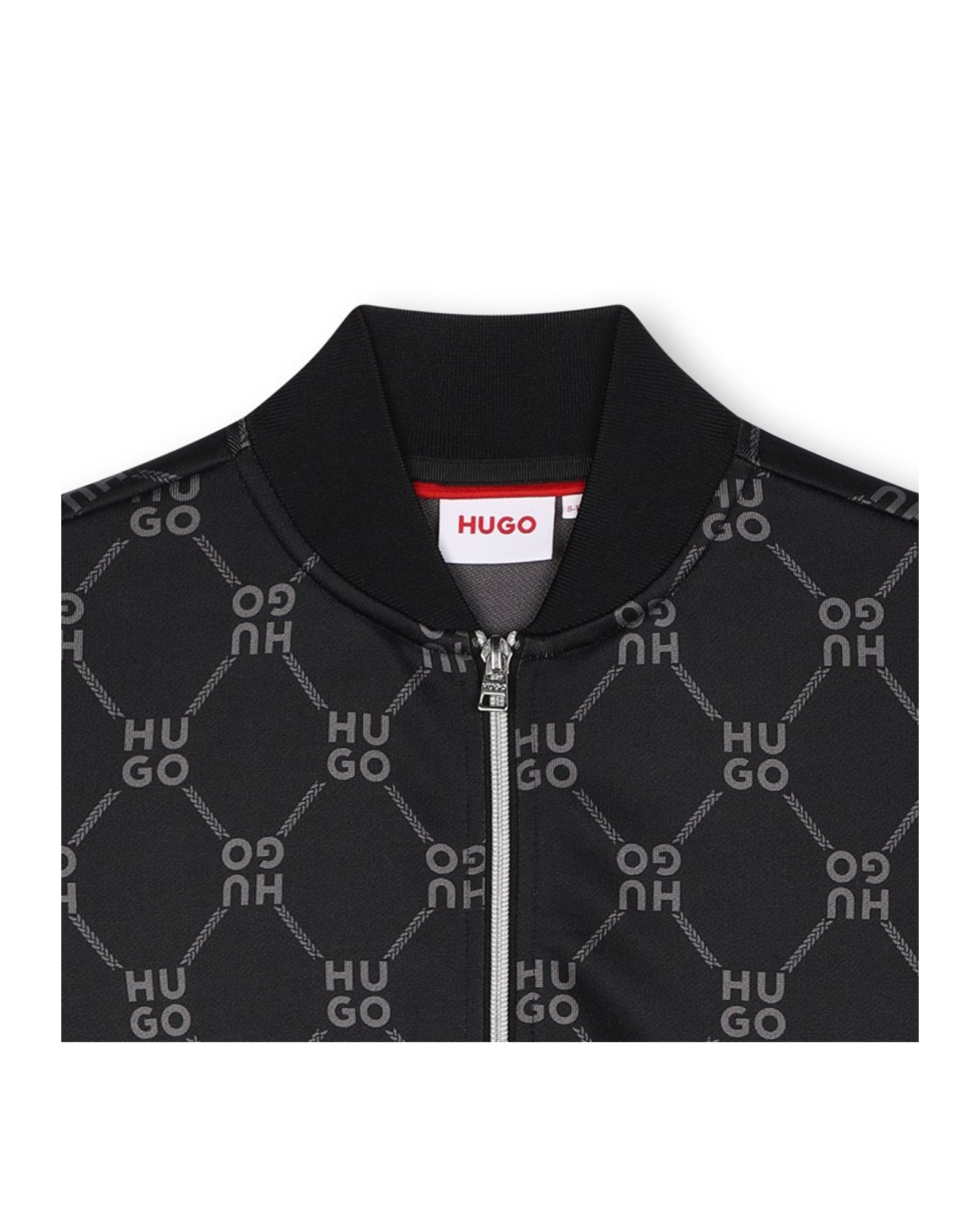 Veste de survêtement à imprimé monogramme en molleton - Black