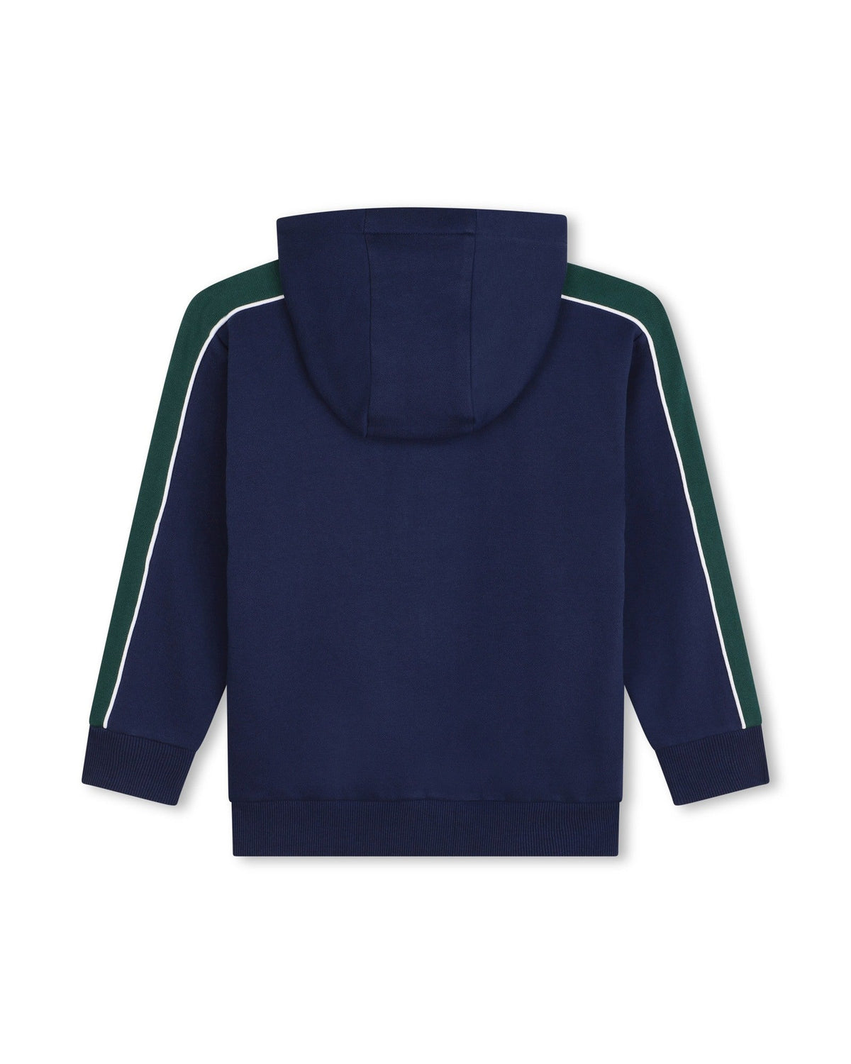 Cardigan de survêtement à capuche en coton - Marine & Vert