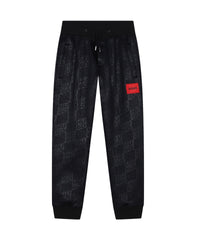 Pantalon de survêtement à imprimé en molleton - Black