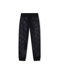 Pantalon de survêtement à imprimé en molleton - Black