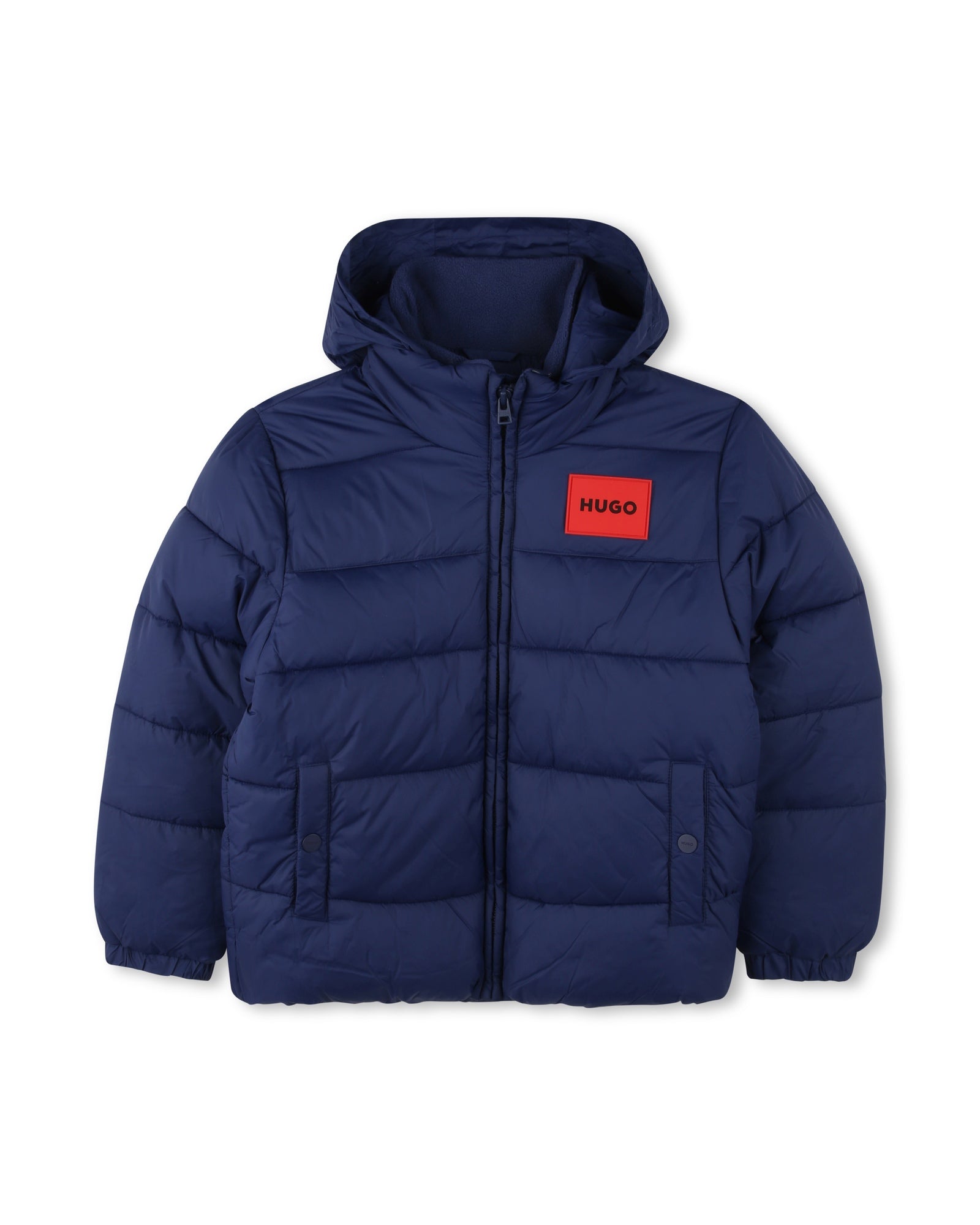Doudoune déperlante à capuche à zip - Medieval Blue