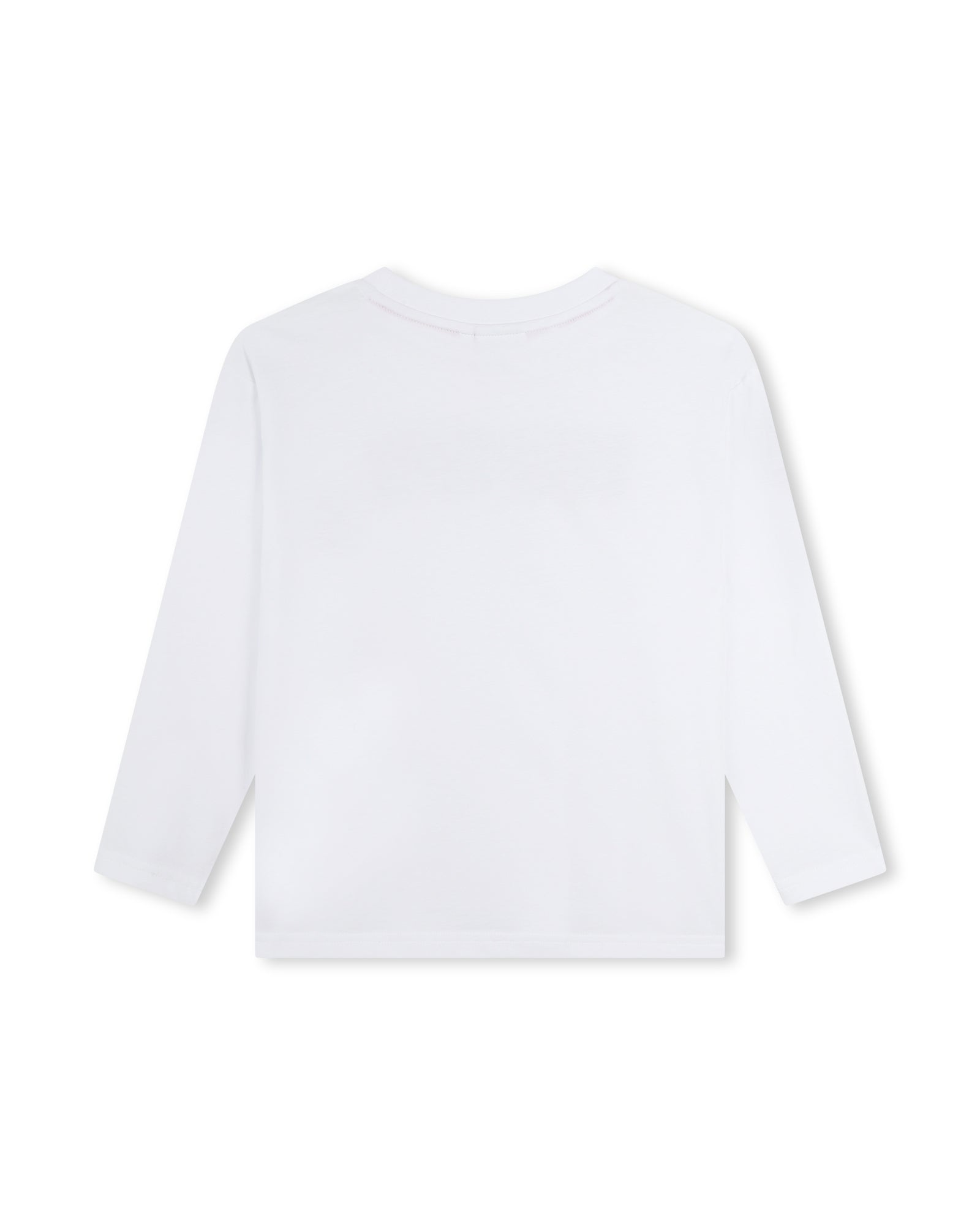 Long-sleeved cotton logo T-shirt - White