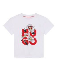 T-shirt à manches courtes imprimé fantaisie en coton - Blanc