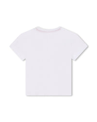 T-shirt à manches courtes imprimé fantaisie en coton - Blanc