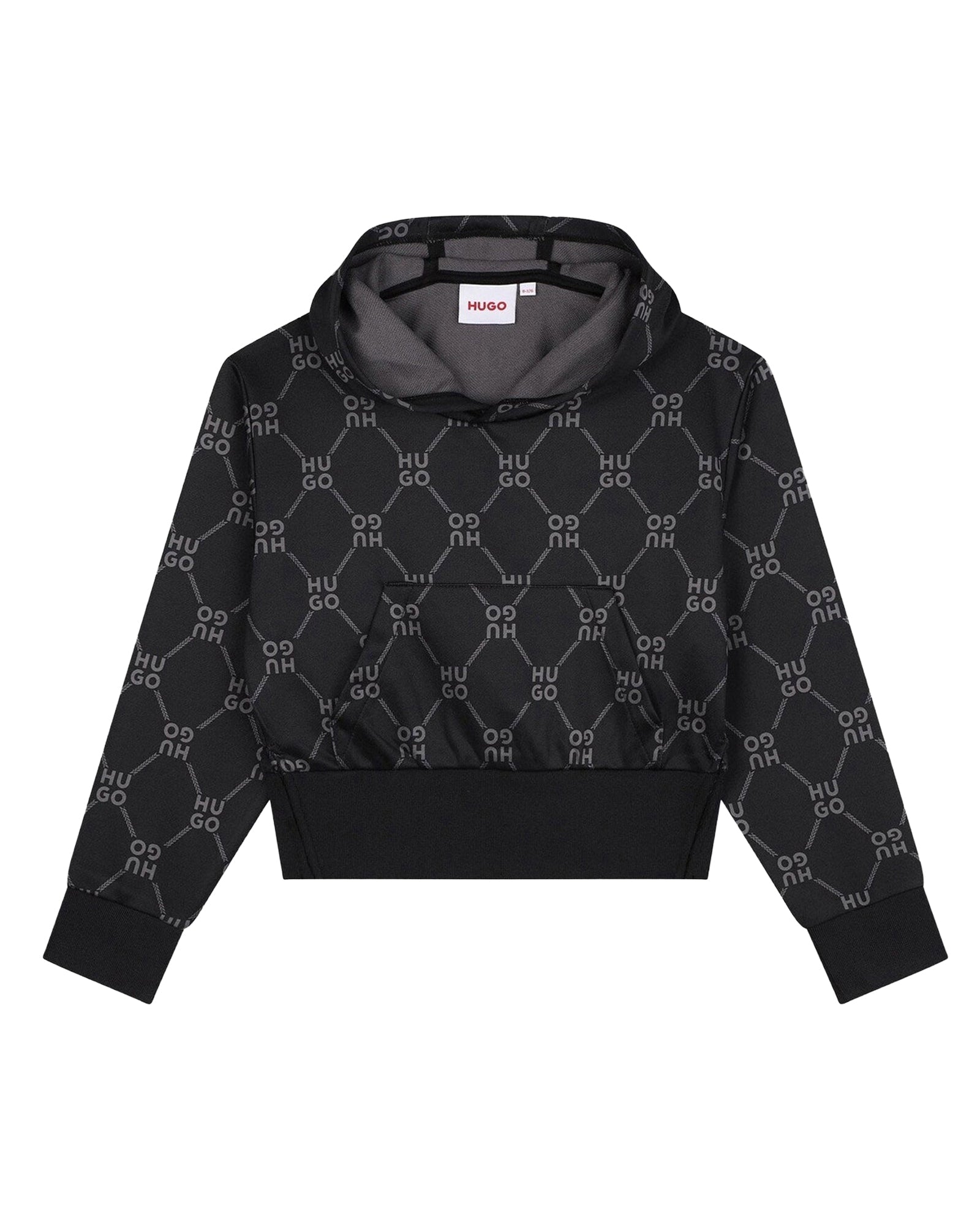 Sweat à capuche à motif en molleton - Black