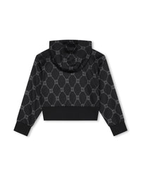 Sweat à capuche à motif en molleton - Black