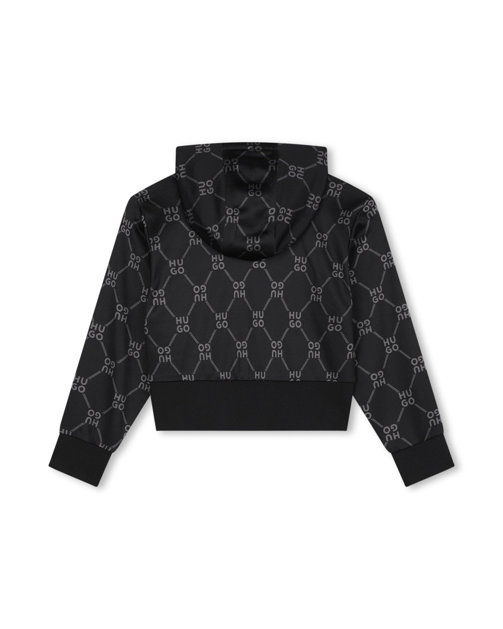 Sweat à capuche à motif en molleton - Black