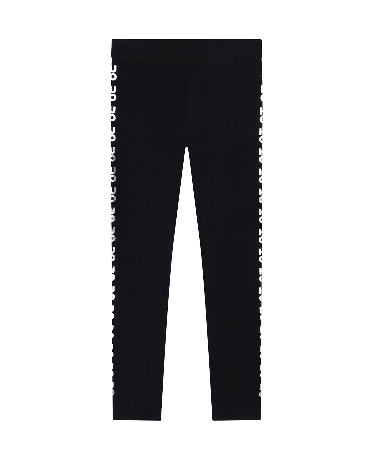 Leggings with a shiny logo - Black