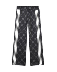 Printed fleece sweatpants - Black