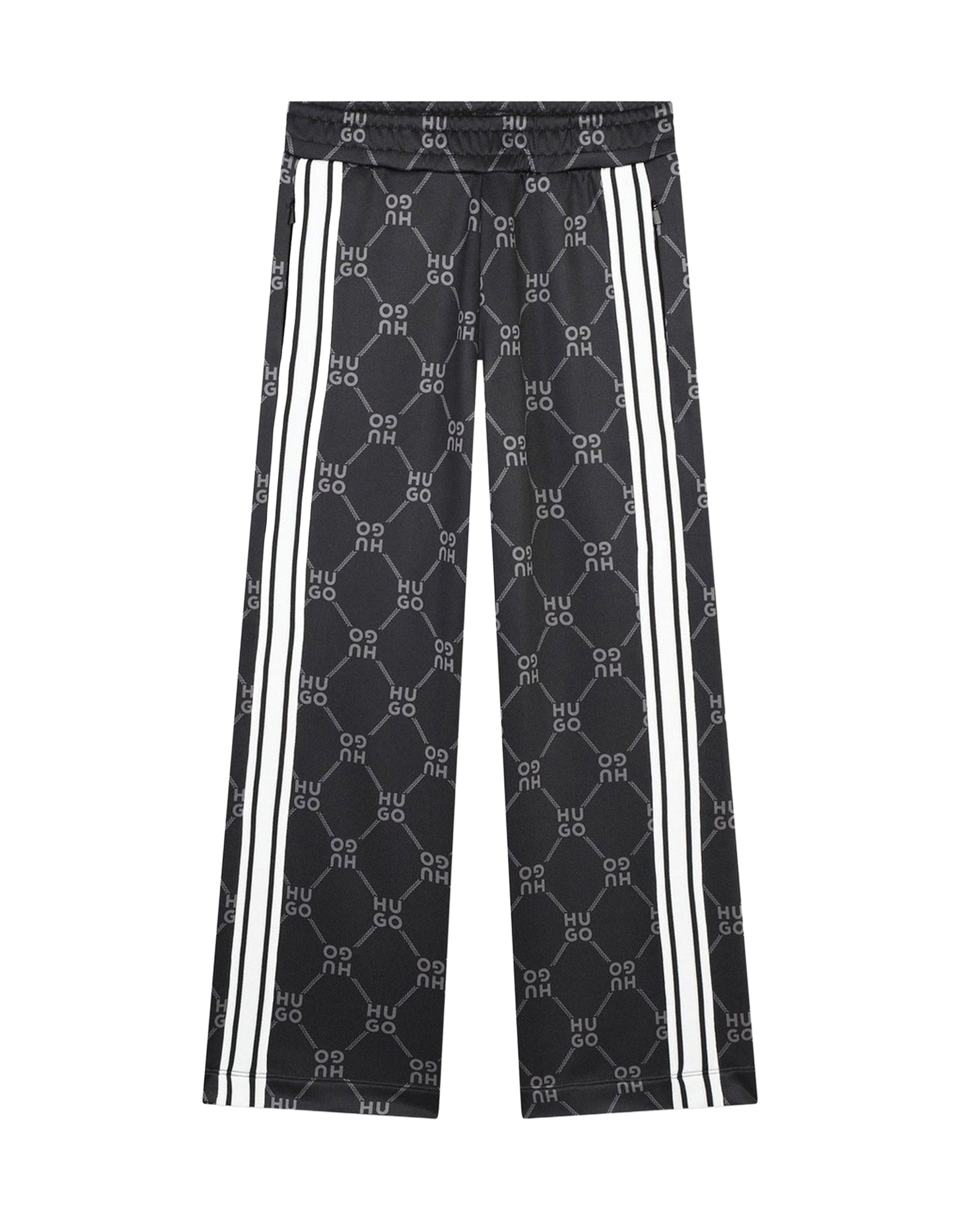 Printed fleece sweatpants - Black