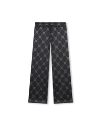 Printed fleece sweatpants - Black