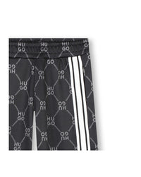 Printed fleece sweatpants - Black