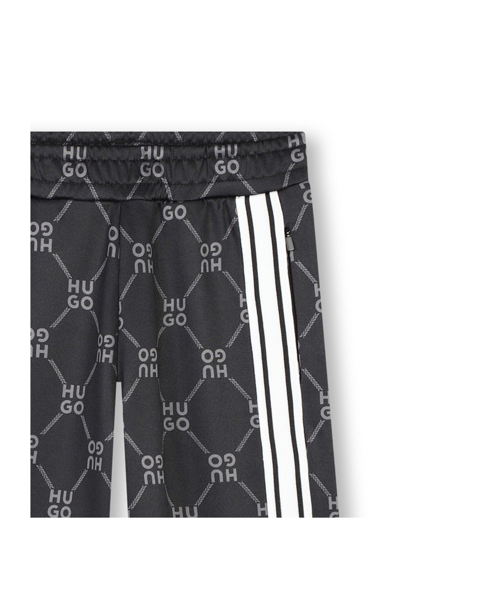 Printed fleece sweatpants - Black