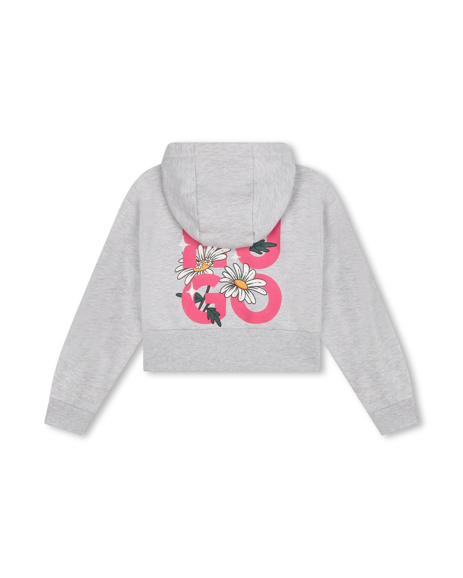 Cardigan de survêtement à capuche en coton - Gris Chiné