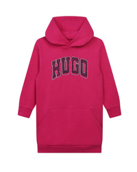 Cotton Varsity hoodie dress - Grenadine