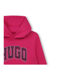 Cotton Varsity hoodie dress - Grenadine