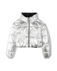Reversible down jacket with pockets - Black