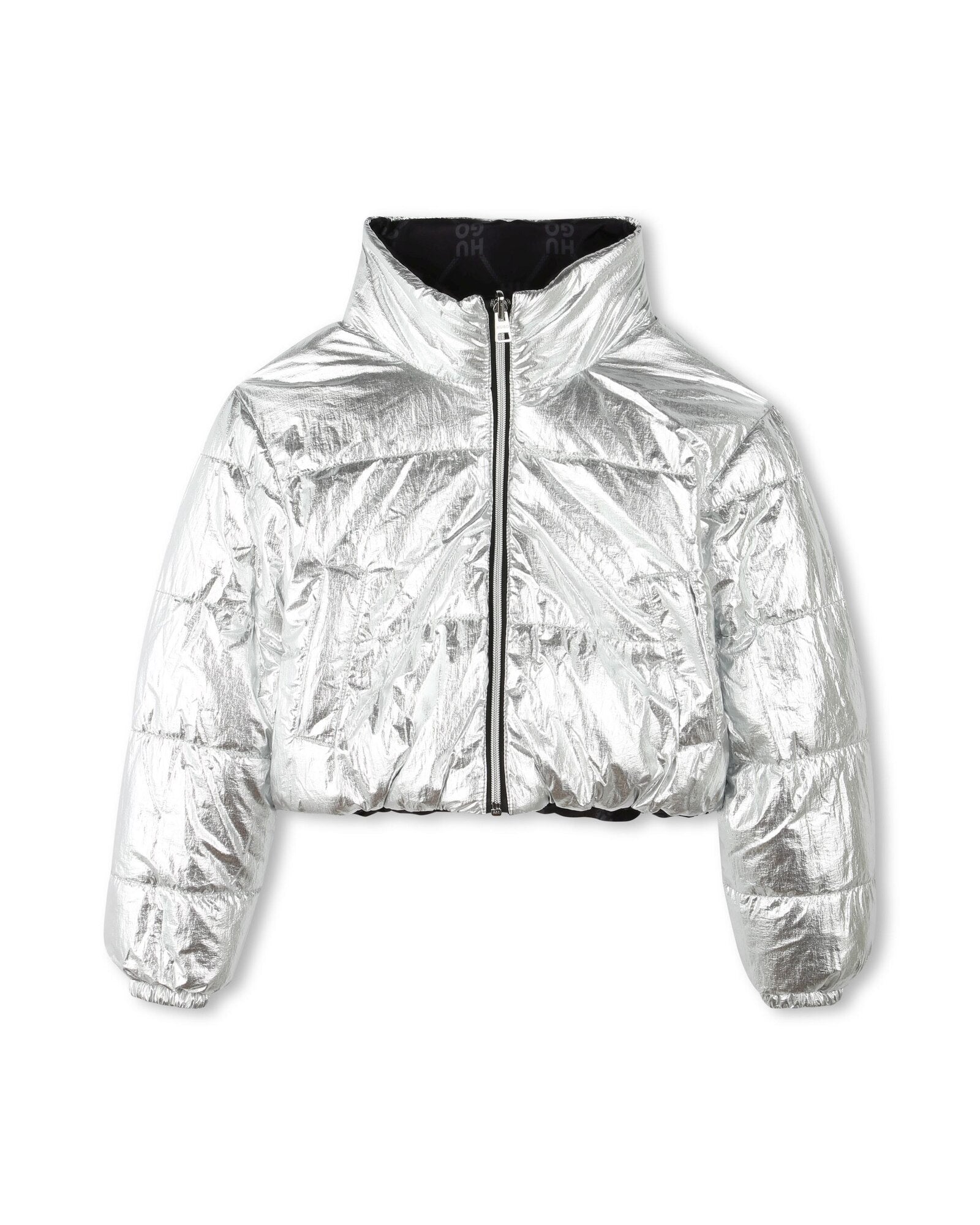 Reversible down jacket with pockets - Black