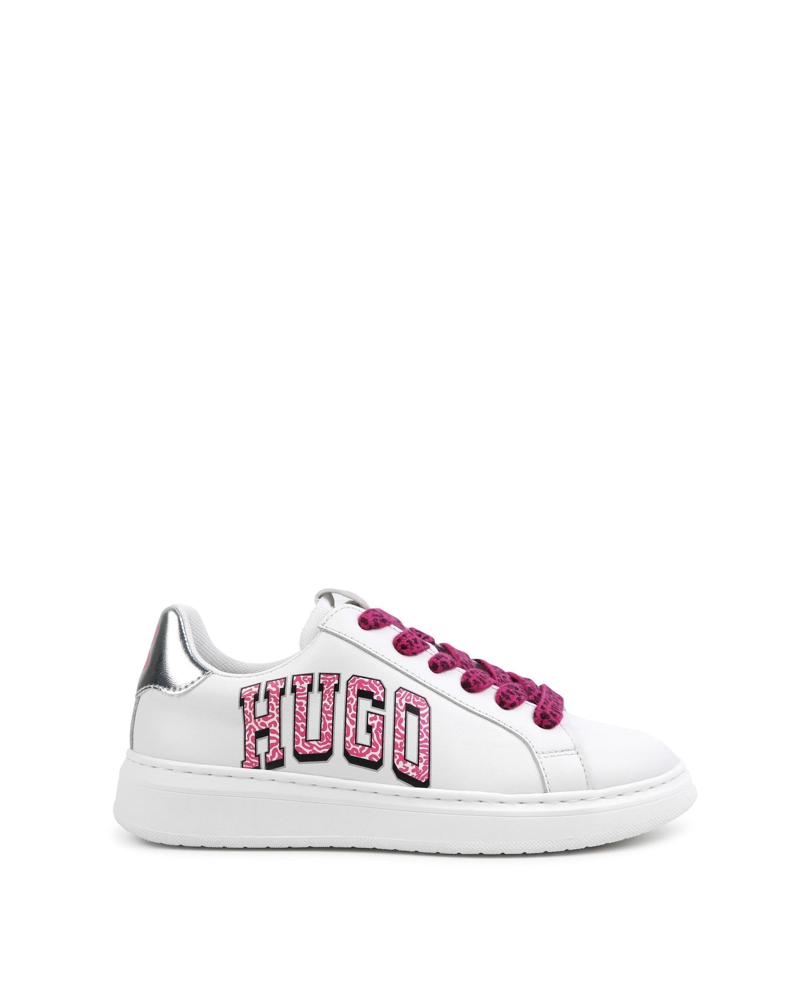 Leather lace-up sneakers - White