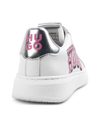 Leather lace-up sneakers - White