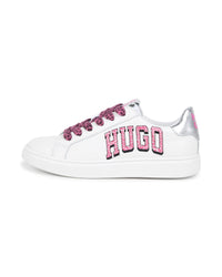 Leather lace-up sneakers - White