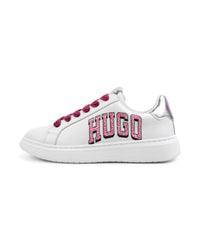 Leather lace-up sneakers - White