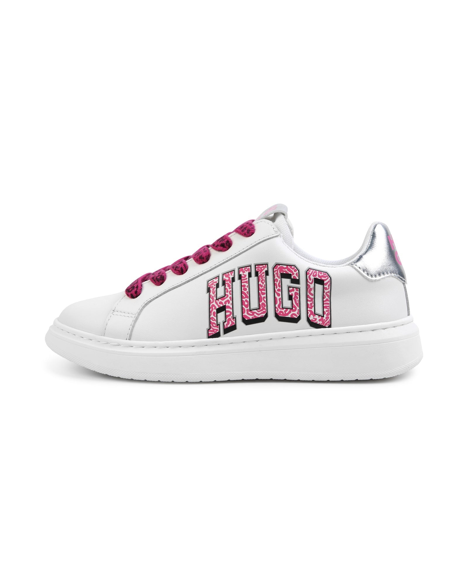 Leather lace-up sneakers - White