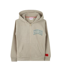 Gilet de survêtement à capuche en coton - Stone