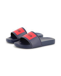 Mules avec logo - Médiéval Blue
