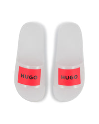 Mules avec logo - Blanc