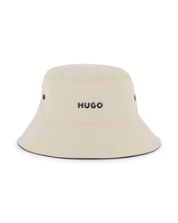 Bob reversible avec logo en coton - Black