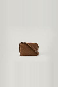 Small suede shoulder bag - Tobacco