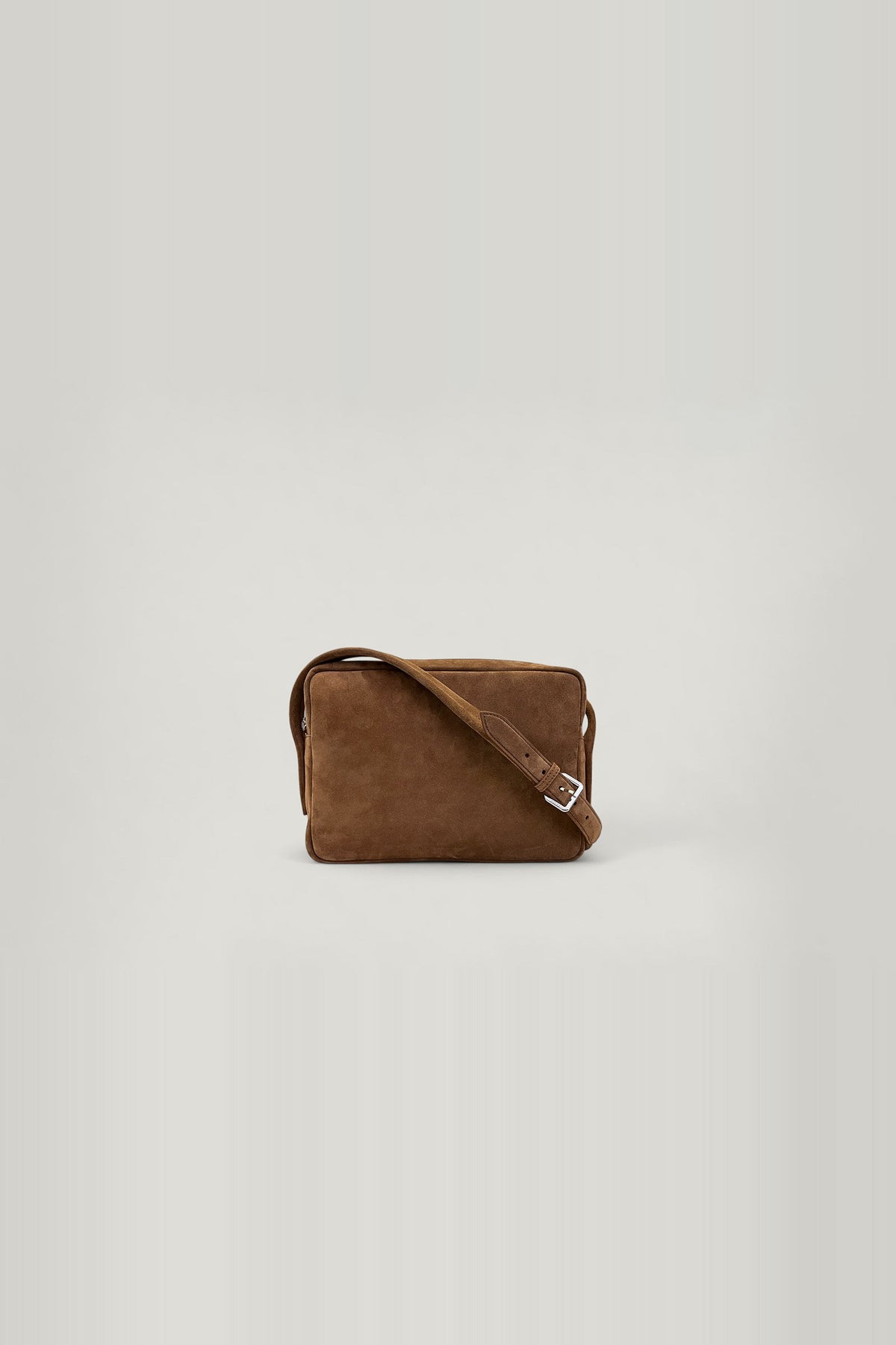 Small suede shoulder bag - Tobacco