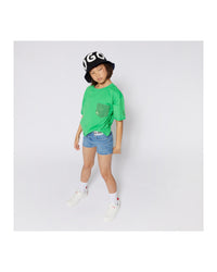 Bob reversible avec logo en coton - Médiéval Blue