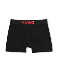 Set of 2 boxer shorts with cotton logo - Black