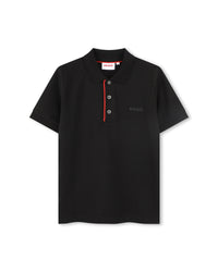 Polo manches courtes en coton - Black