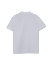 Polo manches courtes en coton - Blanc