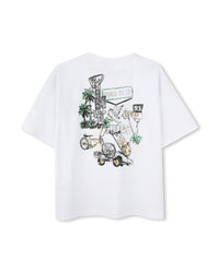 T-shirt manches courtes avec logo en coton - Blanc