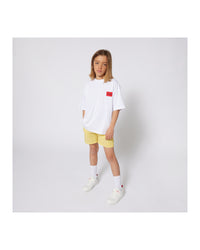 T-shirt manches courtes avec logo en coton - Blanc