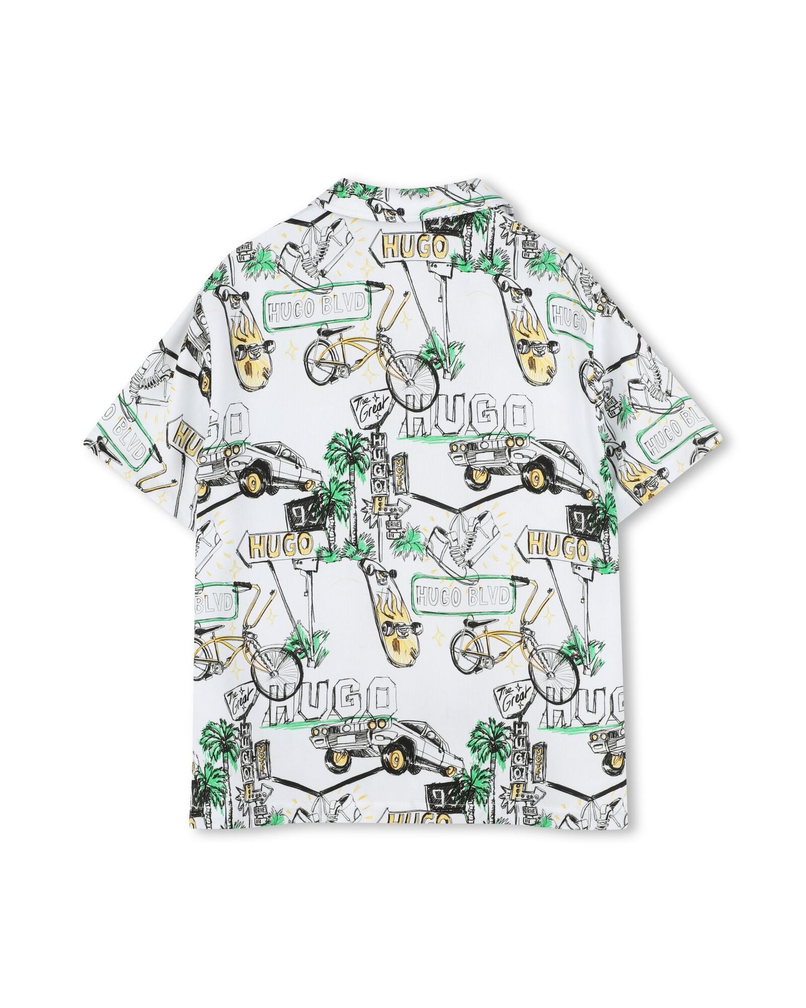 Chemise manches courtes avec logo - Blanc