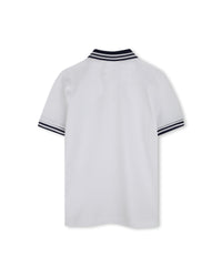 Polo manches courtes avec logo en coton - Blanc