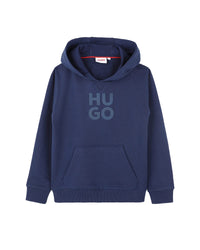 Sweat à capuche en coton - Médiéval Blue