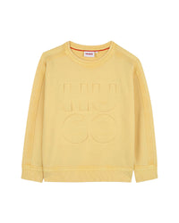 Sweatshirt fantaisie en coton - Jaune Poussin