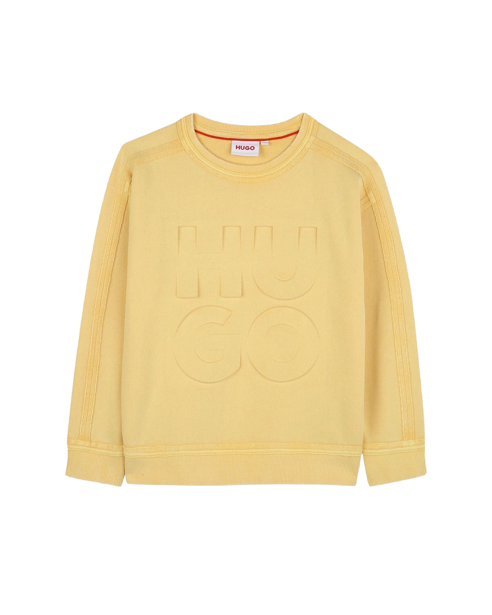 Sweatshirt fantaisie en coton - Jaune Poussin