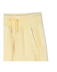 Short fantaisie avec logo en coton - Jaune Poussin