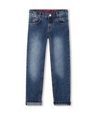 Pantalon avec logo en denim - Double Stone