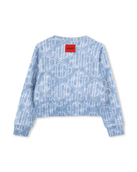 Sweatshirt avec logo en denim - Denim Blue